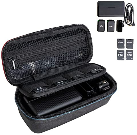 XBERSTAR Custodia rigida compatibile con kit wireless DJI Mic Custodia da trasporto per microfono DJI da viaggio (nero)
