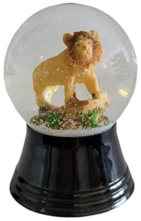 Snöboll av äkta glas - nästan som riktig snö lejon 4 cm