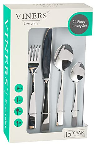 Viners Everyday Purity 18/0 24 Piece Cutlery Set