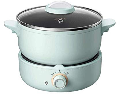 OQHAIR Olla Caliente eléctrica Olla hirviendo eléctrica División doméstica Freír y cocinar eléctrica Multifuncional Olla integrada Olla eléctrica pequeña pequeña (Tamaño : Double Layer) (