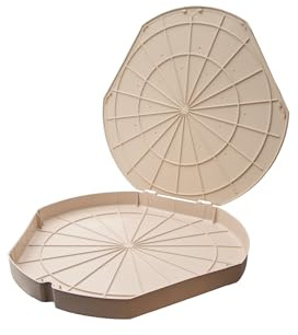 reMAIN MAINbox Mehrweg-Pizzabox bis 34 cm, bruchfest, 5er-Set, Creme | Wiederverwendbare Pizzabox aus recyceltem Kunststoff – spülmaschinengeeignet, stabil und ideal für Pizza unterwegs