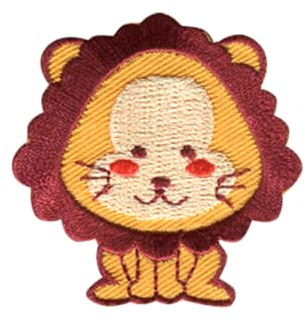 Catch the Patch Löwe Aufnäher zum Aufbügeln 4,4 x 4,5 cm Bügelbild für Kinder Mädchen mit Lieblingstier Wild, Bügelpatch Patches Bügelflicken