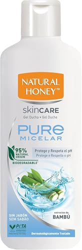 Natural Honey, Gel de Ducha Micelar Purificante con Extracto de Bambú, Hydradermal Complex y Micelas que Previenen la Sensación de Sequedad, Protege el pH Natural de la piel, Línea Derma Care, 650 ml