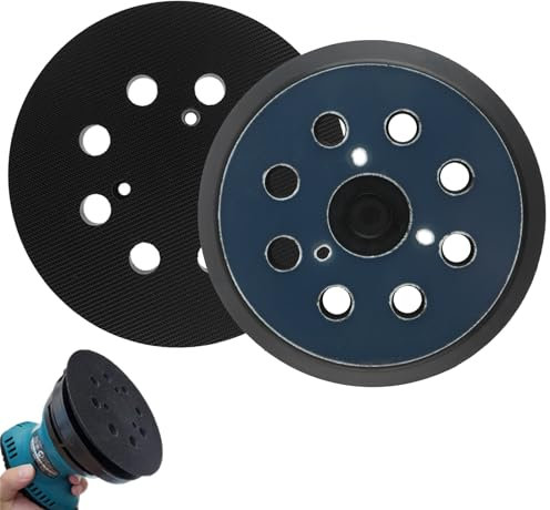 MIYUANGKJ 8 Loch Klett Schleifteller 125mm Haftschleifteller Schleifteller Schleifpad Ersatzpad für Makita Exzenterschleifer BO5021 BO5041 BBO180 DBO180 MT924 10-pgp3yan