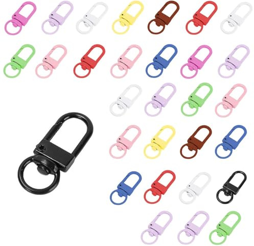 LWLWA 40 Stück Schlüsselkarabiner, Zinklegierung Schlüsselringe Klein, Galvanisierung Rostfrei Karabiner Klein, 360 Grad Gedreht Werden, als DIY-Zubehör, Hängespielzeug, Schlüssel Verwendet Werden