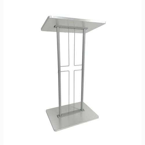 Kyrkans Predikstol Med Design Ihåligt Kors, Metallpodiestativ, Talarstolar Och Podier Modern, Portabel Kyrkpodium För Klassrum, Bröllop, Konferens, Konsert, Professionella Presentationspodier