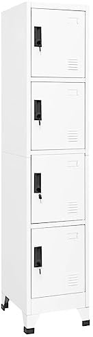 Generisch Schließfachschrank Weiß 38x45x180 cm Stahl,jiangboyue-339784