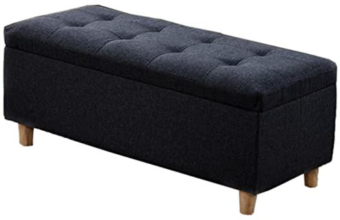 Sgabello ottomano con contenitore nascosto, poggiapiedi pieghevole, per camera da letto e soggiorno, scatola portaoggetti multifunzionale per coperte, scarpe e altro ancora, 150 x 40 x 40 cm