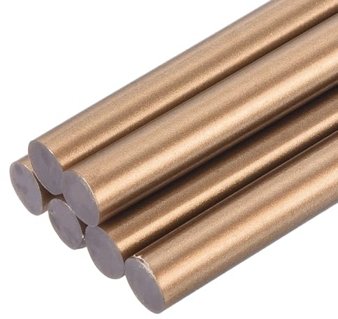 sourcing map 6pcs Full Size Hot Glue Sticks for Glue Gun 7mm x 200mm Small Glue Sticks, Bronze Gold
