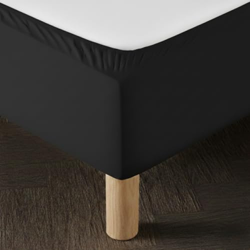 Dahlica Vestiletto Singolo 90x200 Nero – Tessuto Morbido ed Elastico – Finitura Impeccabile – Facile da Installare
