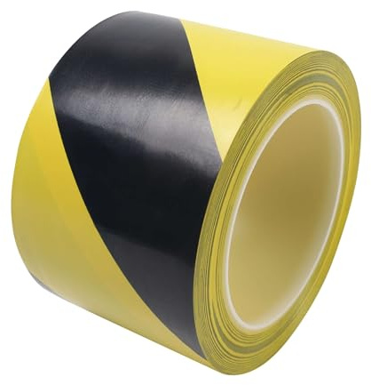 Signalband, selbstklebend, 33 m x 7 cm, ideal zum Markieren von Bereichen, robust und einfach in verschiedenen Umgebungen anzuwenden