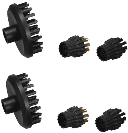 Tofficu 6pezzi Spazzola Per Macchina Per Pulizia Vapore Testina Ricambio in Nylon Per Pulitori Vapore Per Superfici Dure Accessori Per Pulizia Pavimenti e Bagni