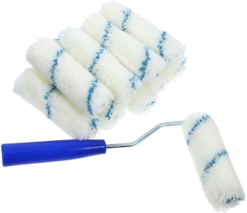 SOPOTUTU Malerrollen Teilig Wandfarbe Roller mit Ergonomischem Griff Kompakt für Präzises Streichen Ecken und Kleine Flächen Wand und Hausanstrich Einfache Reinigung Langlebig