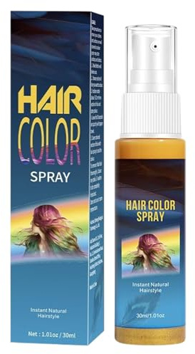 baabeash Spray Tinte Para El Cabello | 30 ml Cobertura De Raíces - Spray De Color Temporal Para El Cabello | para Mujeres Hombres Halloween Fiesta Maquillaje Boda Diario