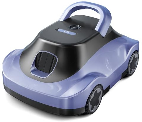 Poolroboter, Kabelloser Poolsauger Akku, Akku Poolroboter Kabellos, 180 Min Laufzeit, Starke Saugkraft, Intelligente Navigation, Ultrafeine Filtration, Auto-Parking, Poolsauger für Aufstellpool 200m²