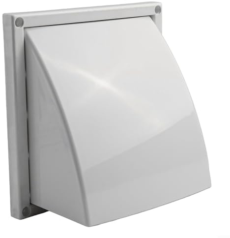Sturdy ABS Exhaust Vent Grille for Wall Installation with Air Outlet Valve for Effective Ventilation (100MM)