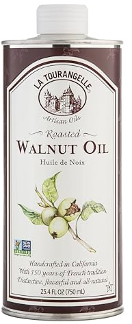 La Tourangelle, Roasted Walnut Oil, Plant-Based Source of Omega-3 Fatty Acid, Cooking, Baking, & Beauty, 25.4 Fl Oz