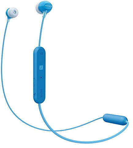 Sony WI-C300 Kabelloser In-Ohr Kopfhörer (Neckband Design, Bluetooth, NFC, Headset mit Mikrofon für Telefon & PC/Laptop, bis zu 8 Stunden Akkulaufzeit, Voice Assistant) blau