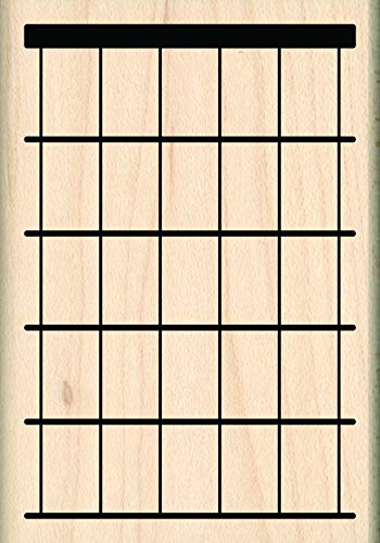 Stamps by Impression 6 Sträng 5 Fret Gitarr Chord Gummi Stämpel