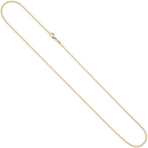 Jobo Damen Goldkette Kugel-Kette aus 14 Karat 585 Gold 1,5 mm 42 cm