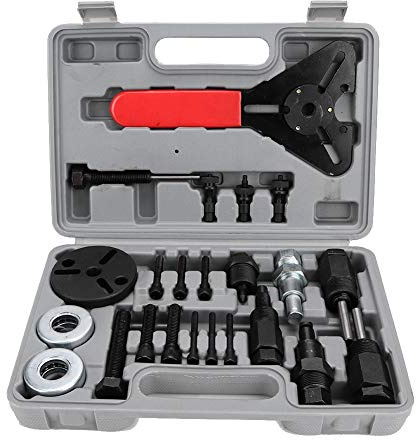 Aramox 23pc A/C Deluxe Kfz-Kompressor Kupplungsnabenentferner Installer Puller Tool mit Schraubenschlüssel