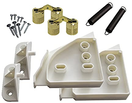 Lot de 2 plaques de recouvrement pour lave-vaisselle avec charnière à visser assortie