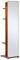 HOMCOM Miroir sur Pied avec roulettes - Portant, 4 patères étagère MDF Aspect Noyer