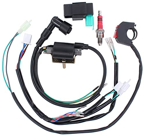 HouYeen Wiring Harness Loom Kill Switch Spark Plug Coil CDI for 110cc 125cc 140cc Pit Bike