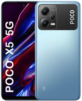 Xiaomi Poco X5 5G + 4G Volte Global Unlocked (256 GB + 8 GB) gsm 6.67 Pulgadas 48 MP Triple cámara (Solo Tmobile Mint Tello USA Market) + (Paquete de Cargador rápido para Coche de 51 W) (Azul (Global