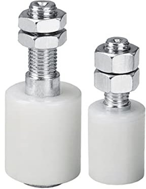 DOJA Industrial | Plaque de Guidage Nylon | Pack 4 | 40mm * 60mm | Fixation avec Tige Filetée | Olive ou Galet de Guidage pour Portail Coulissant, Guide Porte Coulissante, Rail de Guidage Portail...