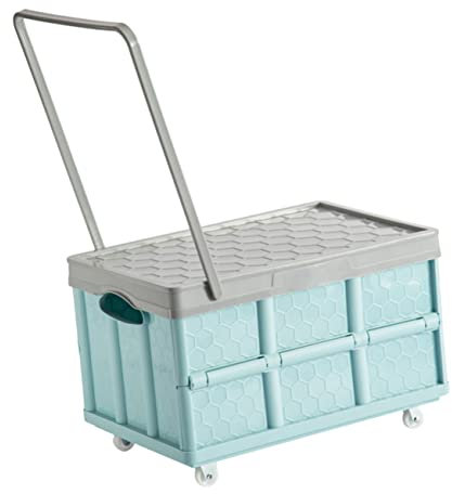Alipis Boîte De Rangement Grosse Capacité 60 Gallons Pliable En Plastique Bleu Avec Roues Conteneur Mobile Empilable Pour Vêtements Jouets Organisation Maison Et Voiture