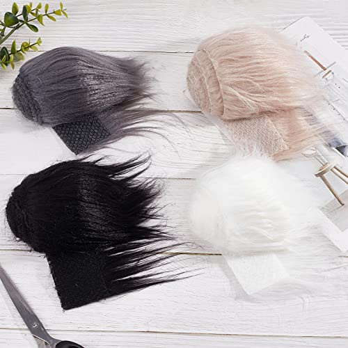 GORGECRAFT 6 m lurvig plysch fuskpäls tyg perforerade ränder 4 färger fluffig fuzzy hantverk päls klippdelar GNOME skägg för tomtar skägg hår jultomte cosplay