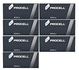 70X Mini Stilo Duracell Procell AAA Alcalina (7 Blister Da 10 Batterie) 70 Pile