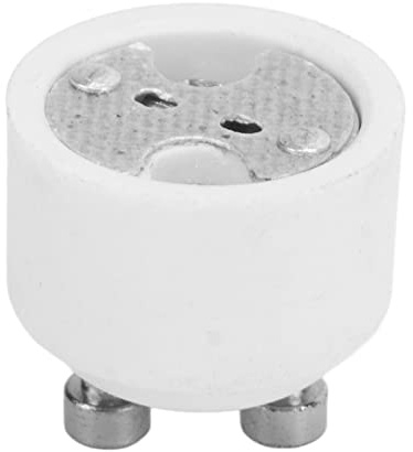 WOOXGEHM 4 Stück GU10 Adapter Sockel Konverter, GU10 Sockel auf MR16 Sockel für Hervorstehende, Versenkte Schienenbeleuchtung für LED Halogenlampen