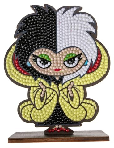 CRYSTAL ART - Kit Figurine à Diamanter - Activité Manuelle de Création et Ludique - Adulte et Enfant - Décoration Scintillante aux Couleurs Assorties - Disney - Cruella