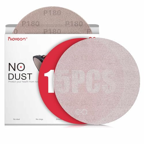Faoyoon 9 Inch Sanding Disc Drywall Sandpaper, Dust Free Sanding Drywall Sander Pads, 15 Pack 180 Grit