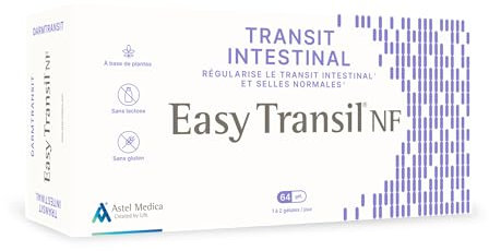 Easy Transil NF - Transit intestinal & Selles normales – Complément alimentaire – 32 gélules