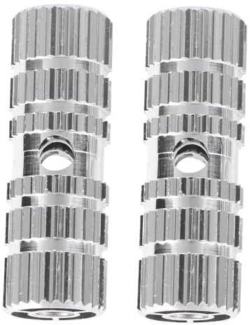 balacoo 1 Pair Footpeg Bike Bicycle Foot Pegs Aluminum Alloy Backseats Stands Sturdy Stunt Pedal Hanging Hook Bicycle Passenger Pegs Peg Hooks Blank Spinners Motorcycle The Se Rope Buckle, Silver