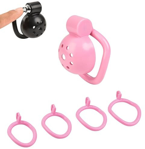 Gabbia Pene Chastity Cage Penis Cage Cock Cage Bdsm Sex Toy Uomo Castità Maschile Per Giochi Erotitici Sexy Per Coppie 680 (No Tube,Pink)