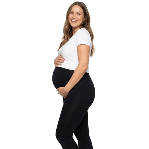 Mrs. Mum Umstandsleggings [nahtlos am Bauch] 100% Blickdicht und wärmend