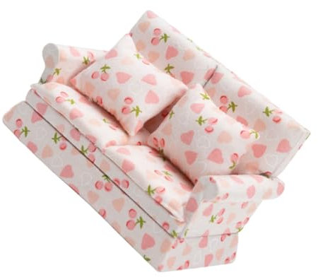 KOMBIUDA Dekoratives Mini Sofa Aus Puppenhaus Möbel Für Puppenhaus Bequeme Miniatur Sofamöbel Für Foto Requisiten Und Kreative Szenen