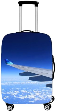 Muiuou Gepäckabdeckungen für Koffer,Schutzhaube für Kofferhülle Reise Waschbare Elastische Drucken Kofferschutzhülle,Passend für Kofferschutzbezug Gepäck (Stil 12,L (26-28 Zoll))