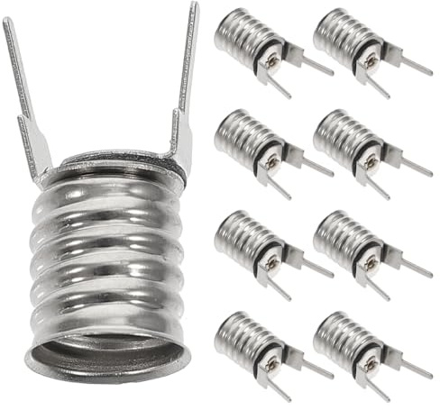 Angoily E10 Lampenfassung Schraubfassung 10 Stück Mini Lampensockel Zum Einschrauben Für Led-Glühbirnen Beleuchtungszubehör Für Tischlampen Innenbeleuchtung Physiklabore Und Kontrollleuchten