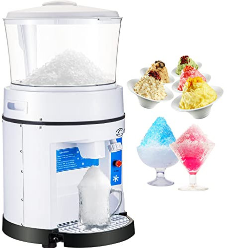 KLYDBMYT Commercial Ice Shaver Crusher 1100LBS/H Electric Snow Cone Machine 350W Ice Crusher Maker with 17.6 LBS Hopper for Parties Restaurants Bars Snacks