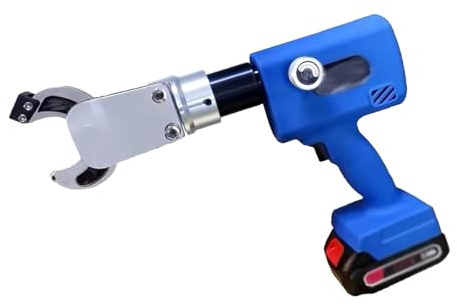 Tagliacavi Elettrico Idraulico, Attrezzatura Portatile Per Il Taglio Di Cavi, Kit Tagliacavi Elettrico Ricaricabile A Batteria Con 2 Batterie Rimovibili, Forza Di Crimpatura 80 Kn,30mm