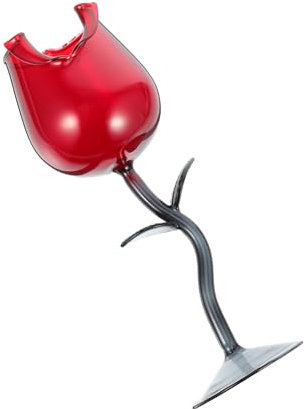 ABOOFAN Copas De Vino Con Forma De Rosa: 150 Ml/5,07 Oz, Copa De Vino Rosado Con Forma De Flor, Romántica, Elegante Copa De Cóctel Para Bodas, San Valentín, Fiestas Y Aniversarios.