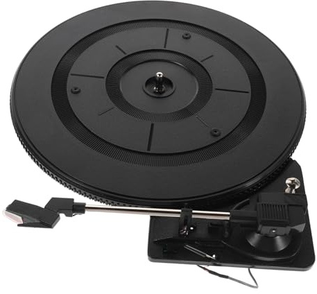 ULTECHNOVO Reproductor de Vinilo Vintage Cabezal de Gramófono Grande y Sonido Envolvente Tocadiscos de Vinilo Retro para Aficionados Música y Decoración del Hogar