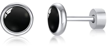 FACOKO Hypoallergene Ohrstecker für Damen Ohrringe aus Naturstein & Titan Unisex-Schmuck In verschiedenen Ausführungen erhältlich