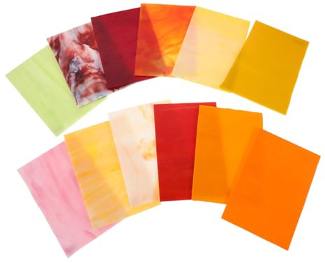 MAGICLULU 12stücke Glasplatten Teilig Für Mosaik Bastelmaterialien Farbig Glasfliesen Zum Dekorieren Diy-projekte Glasstücke Mosaikfliese