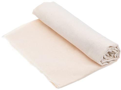 LXUEJIE Tissu en lin au mètre - 160 x 50 cm - Tissu en coton - À broder et à coudre - Beige naturel - Doux et respirant - Pour vêtements, travaux manuels et projets de bricolage